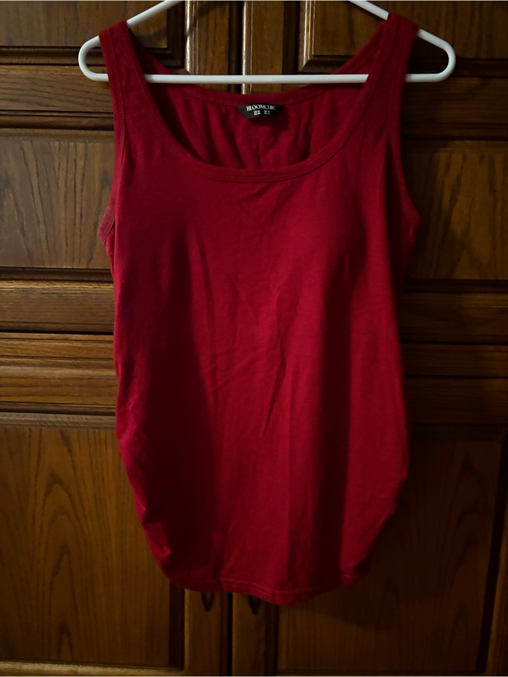 BloomChic Red Scoop Neck Tank Top
